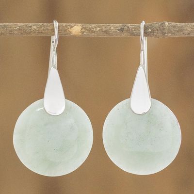 Alternate image for Fair Trade Silver 925 and Green Jade Handcrafted Earrings Otomi Forest Princess