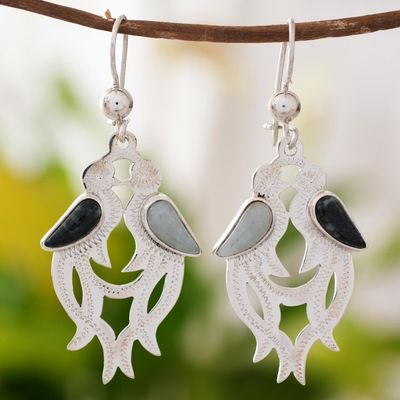 Alternate image for Jade dangle earrings Quetzal In Love
