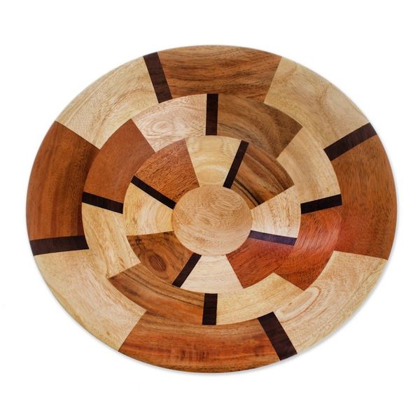 Alternate image for Handmade Wood Serving Bowl from Guatemala Wheels