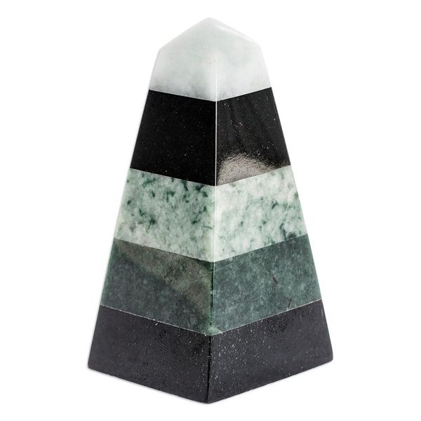 Alternate image for Multicolored Jade Obelisk Healing Power