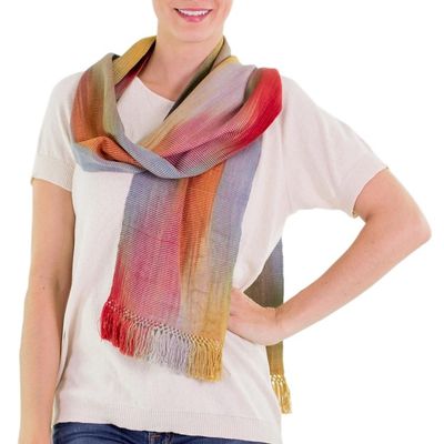 Alternate image for Rayon Scarf Woven by Hand Solola Afternoon