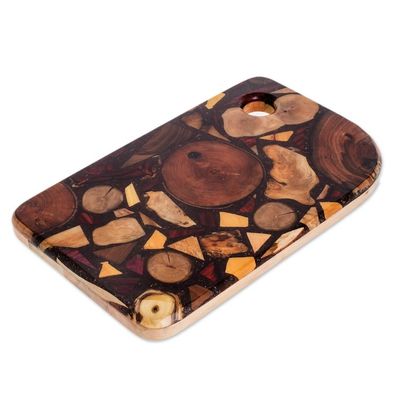 Alternate image for Rectangular Reclaimed Wood Trivet from Costa Rica Costa Rican Wood