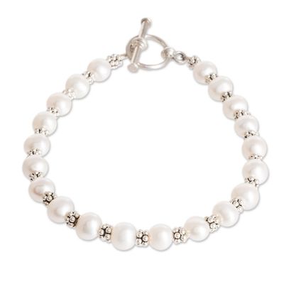 Alternate image for Cream Cultured Pearl Beaded Bracelet from Costa Rica Marine Victory
