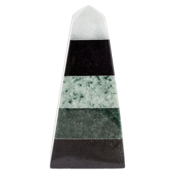 Alternate image for Multicolored Jade Obelisk Healing Power