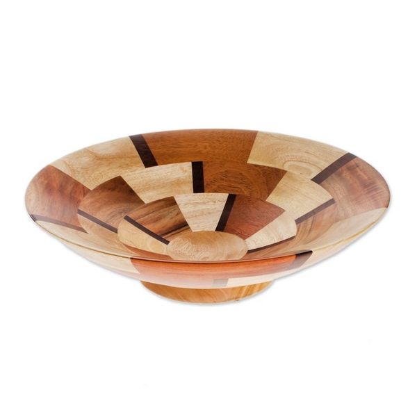 Alternate image for Handmade Wood Serving Bowl from Guatemala Wheels