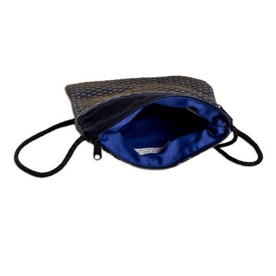 Alternate image for Embroidered Floral Patterned Cotton Sling in Indigo Spring Midnight