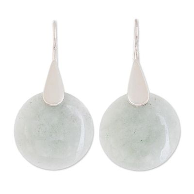 Alternate image for Fair Trade Silver 925 and Green Jade Handcrafted Earrings Otomi Forest Princess