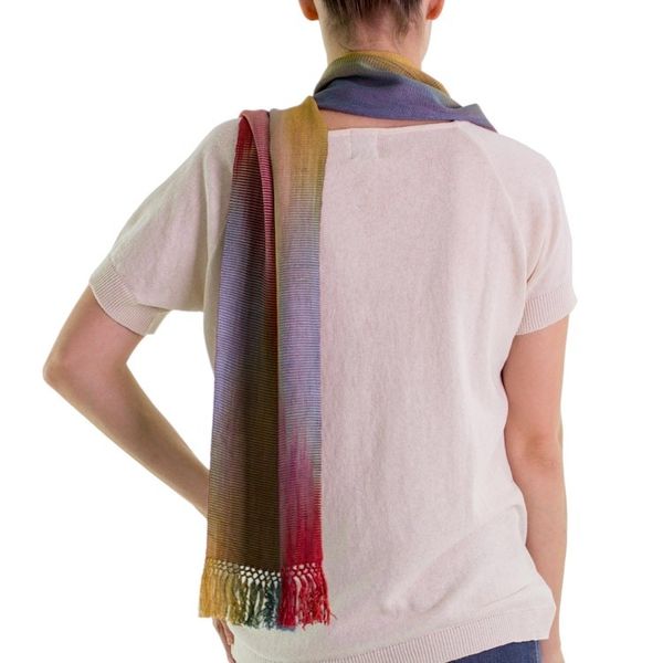 Alternate image for Rayon Scarf Woven by Hand Solola Afternoon