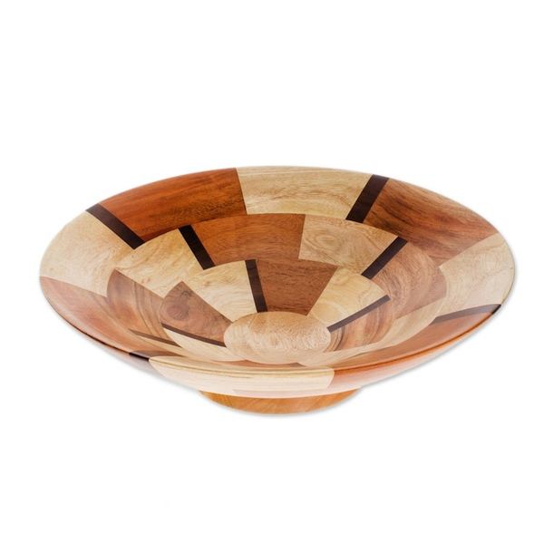 Alternate image for Handmade Wood Serving Bowl from Guatemala Wheels