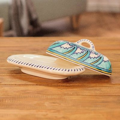 Alternate image for Covered Ceramic Butter Dish Crafted of Ceramic Bermuda