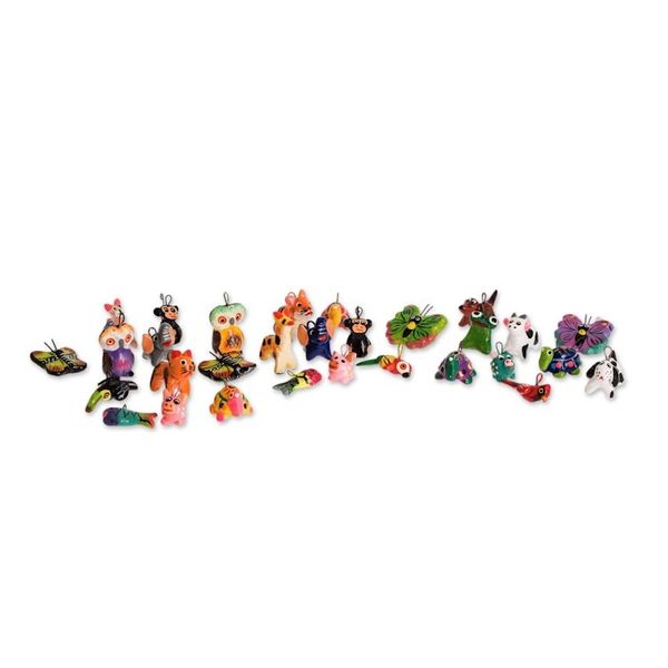 Alternate image for Terracotta AnimalsMini Ornaments Set of 30 Noahs Ark Friends