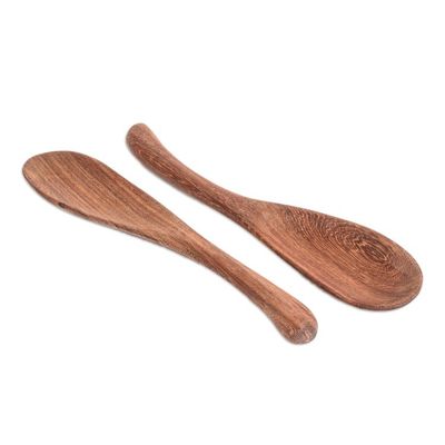 Alternate image for Wood Cooking Utensil Mixing Spatulas Pair Peten Surprise