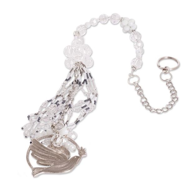 Alternate image for Crystal and Glass Beaded Suncatcher with Peace Pendant Love and Justice