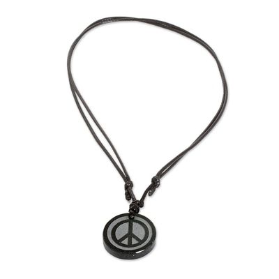 Alternate image for Adjustable Jade Pendant Necklace from Guatemala Hope and Peace