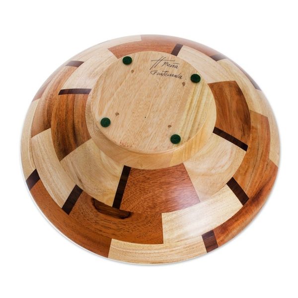 Alternate image for Handmade Wood Serving Bowl from Guatemala Wheels