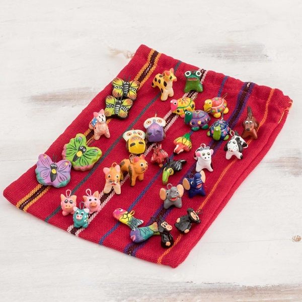 Alternate image for Terracotta AnimalsMini Ornaments Set of 30 Noahs Ark Friends