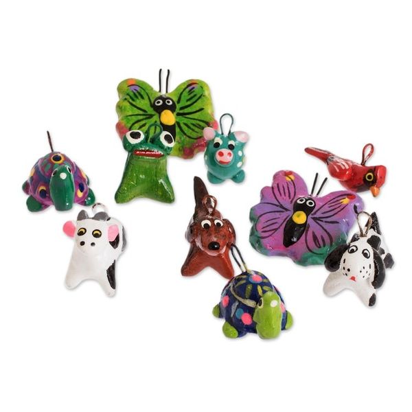 Alternate image for Terracotta AnimalsMini Ornaments Set of 30 Noahs Ark Friends