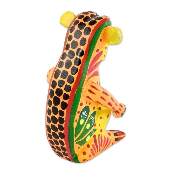 Alternate image for Small Yellow Monkey Figurine in Pinewood Yellow Monkey