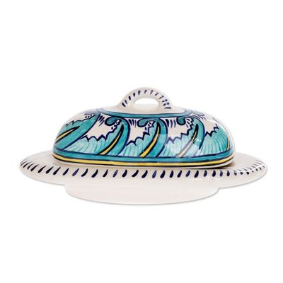 Alternate image for Covered Ceramic Butter Dish Crafted of Ceramic Bermuda