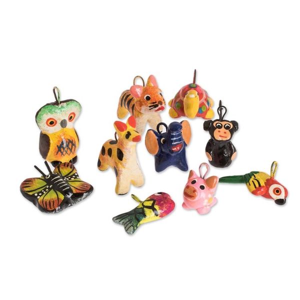 Alternate image for Terracotta AnimalsMini Ornaments Set of 30 Noahs Ark Friends
