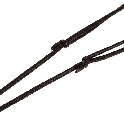 Alternate image for Dark Green Jade Lotus Flower Pendant Necklace from Guatemala Revered Lotus