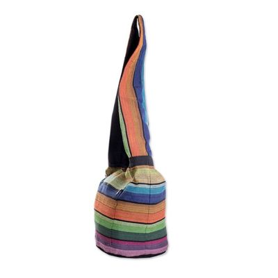 Alternate image for Reversible Striped Cotton Sling Handbag from El Salvador Tasajera Island