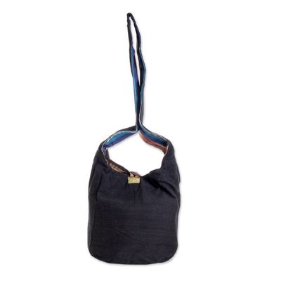 Alternate image for Reversible Striped Cotton Sling Handbag from El Salvador Tasajera Island