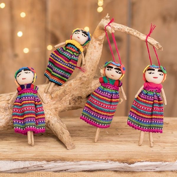 Alternate image for Handcrafted Frida Ornaments Set of 4 Fridas Christmas