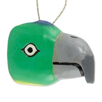 Alternate image for Small Handmade Parrot Mask Colorful Bird