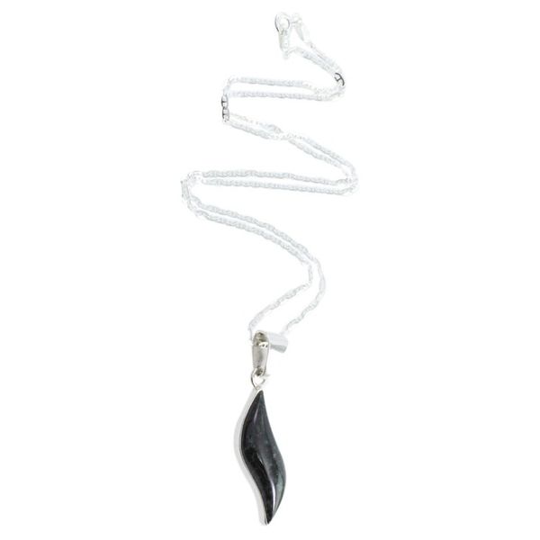 Alternate image for Sterling Silver Pendant Jade Necklace Floating in the Breeze