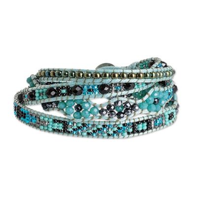 Alternate image for Handcrafted Beaded Positive Energy Long Wrap Bracelet Harmony of Life