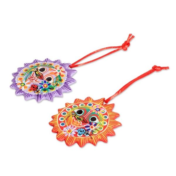 Alternate image for Fair Trade Christmas Ceramic Ornaments Set of 6 Lord of the Sun