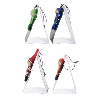 Alternate image for Set of 4 Handcrafted Cibaque and Cotton Worry Dolls Gracious Christmas