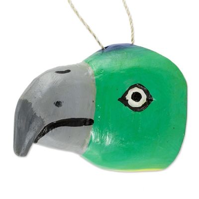 Alternate image for Small Handmade Parrot Mask Colorful Bird