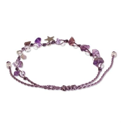 Alternate image for Star Charm Amethyst Bracelet Lilac Star