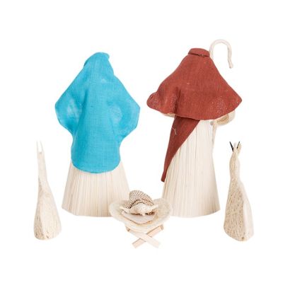 Alternate image for Natural Fiber Nativity Scene from Costa Rica Set of 6 Peace and Unity