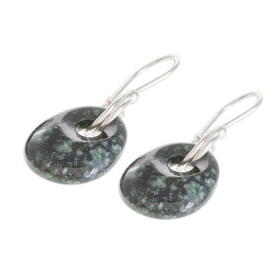 Alternate image for Jade dangle earrings Green Jaguar Night