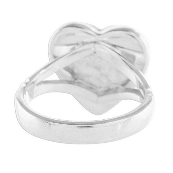 Alternate image for Heart-Shaped Dark Green Jade Cocktail Ring from Guatemala Love Dream