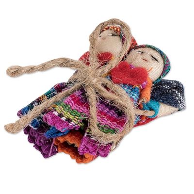 Alternate image for Handcrafted Guatemalan Worry Dolls Set of 4 Loving Friends