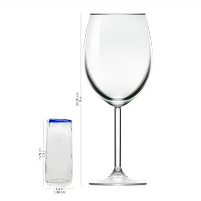 Alternate image for Square-Rimmed Recycled Glass Tequila Glasses Set of 4 Lakeside