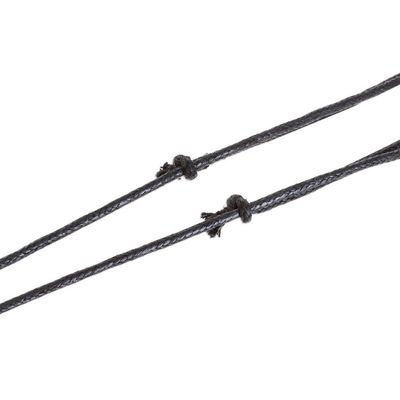 Alternate image for Hand-Carved Jade Owl Pendant Necklace from Guatemala Kame