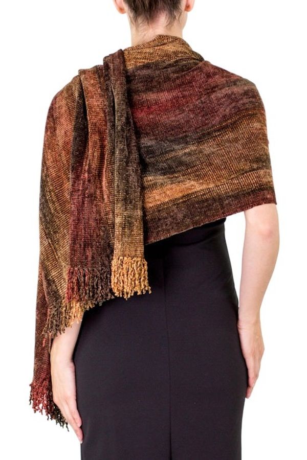 Alternate image for Unique Rayon from Bamboo Chenille Shawl Volcano Land