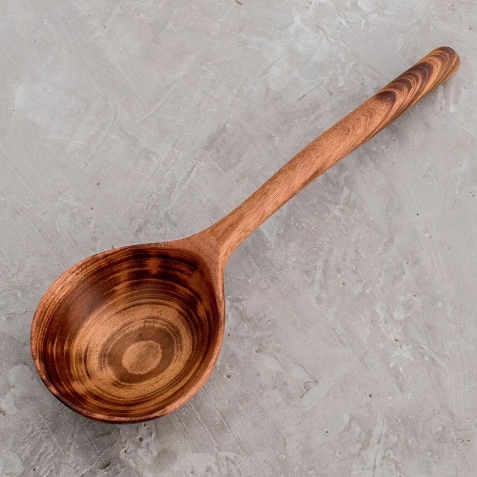 Handmade Jobillo Wood Serving Spoon from Guatemala 'Familiar Flavor ...