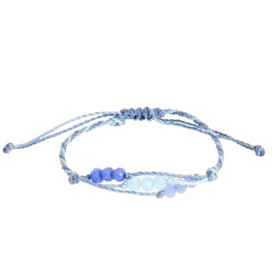 Alternate image for Handmade Beaded Cord Bracelet from Guatemala Bright Tomorrow in Sky