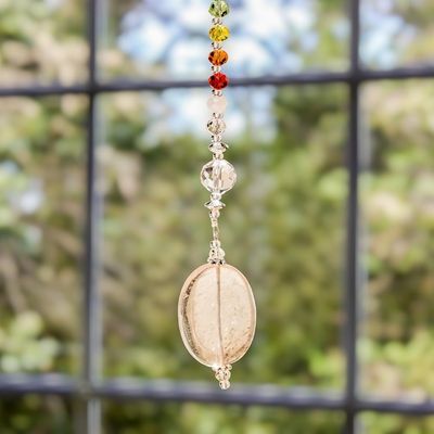 Alternate image for Rainbow Crystal and Glass Beaded Suncatcher from Guatemala Rainbow Whispers