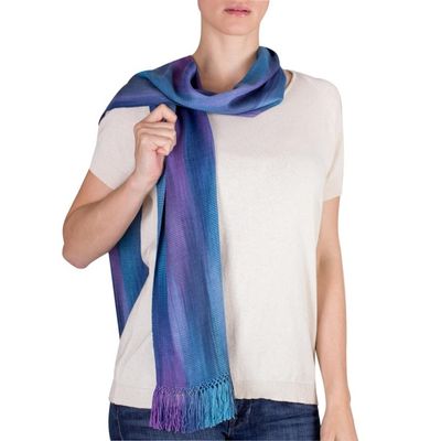Alternate image for Womens Rayon Handmade Scarf Solola Sapphire
