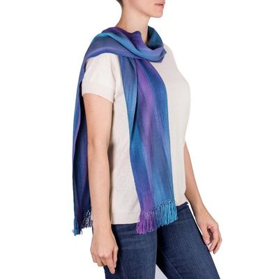 Alternate image for Womens Rayon Handmade Scarf Solola Sapphire
