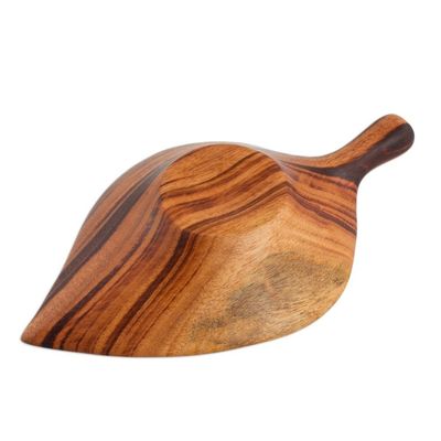 Alternate image for Leaf-Shaped Wood Appetizer Bowl from Guatemala Jungle Delicacies