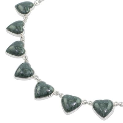 Alternate image for Jade heart necklace Love Immemorial