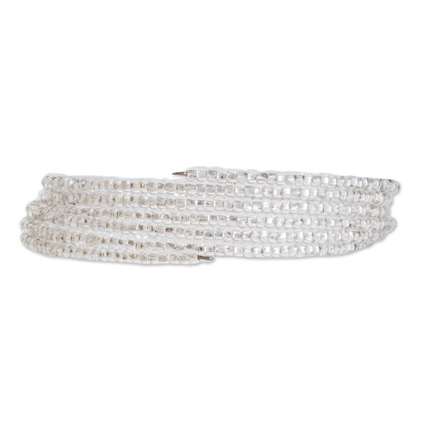 Alternate image for Glass Beaded Wrap Bracelet from Guatemala Brilliance of the Moon